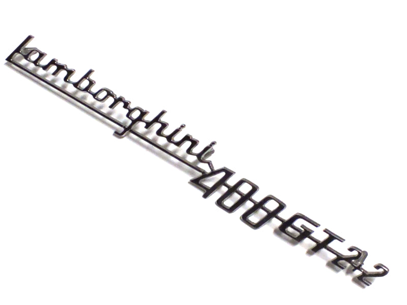 New OEM Lamborghini 400GT 2+2 Rear Metal Emblem Nameplate Script