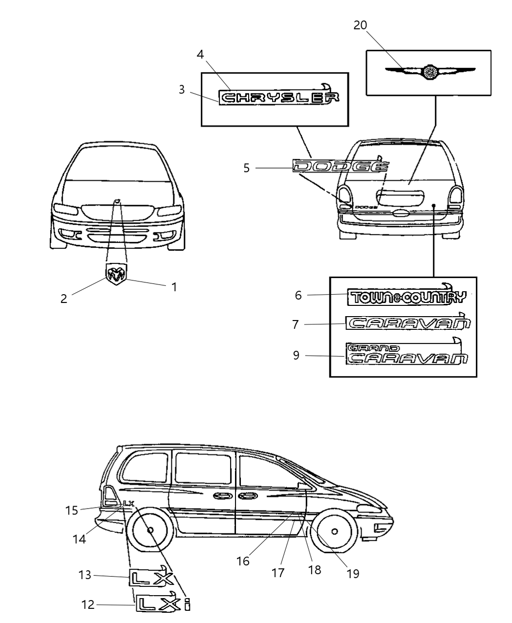 Nameplate Grand Caravan