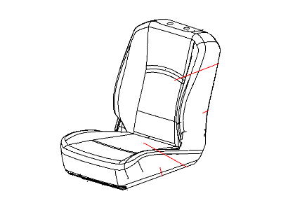 New 2012 Fits Chrysler 1500 Front Seat Back Cover - Part # 5LC59XDVAA