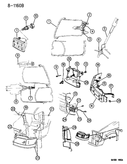 Adapter Assembly, H/Lp. (Use 2-Pivot Studs #13) , Right