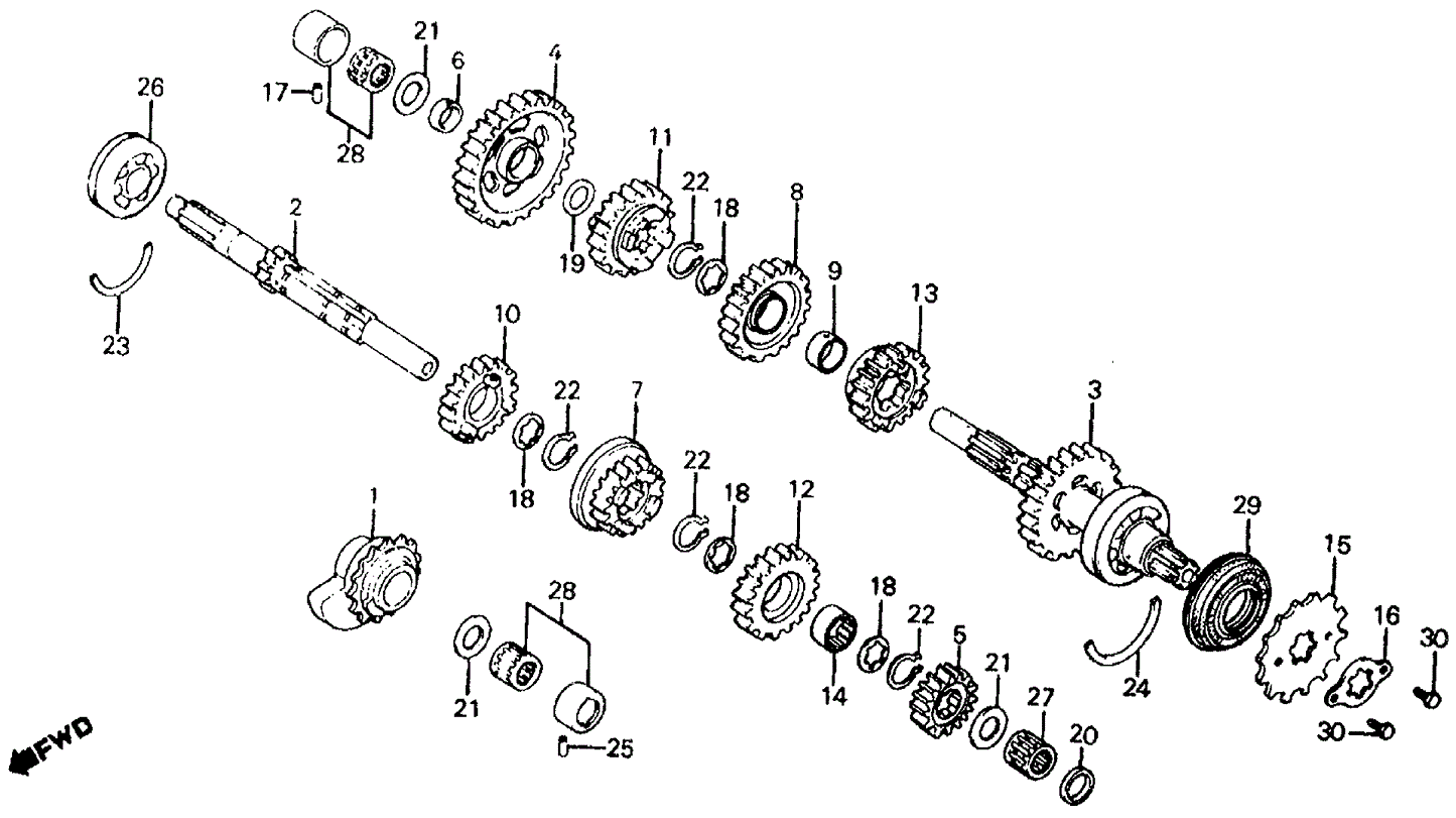 Gear, Mainshaft Fifth (25T)