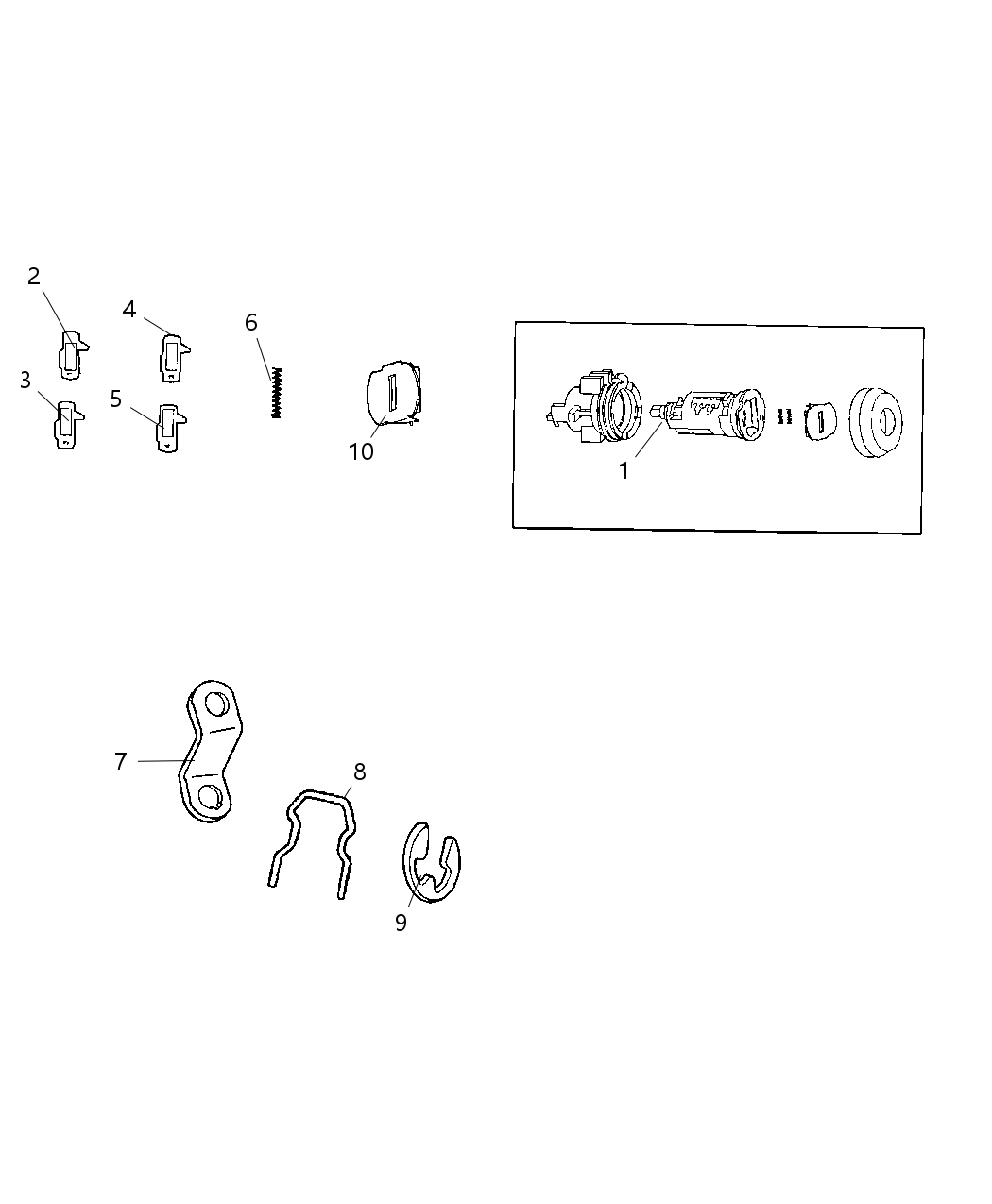 Cylinder Door Lock
