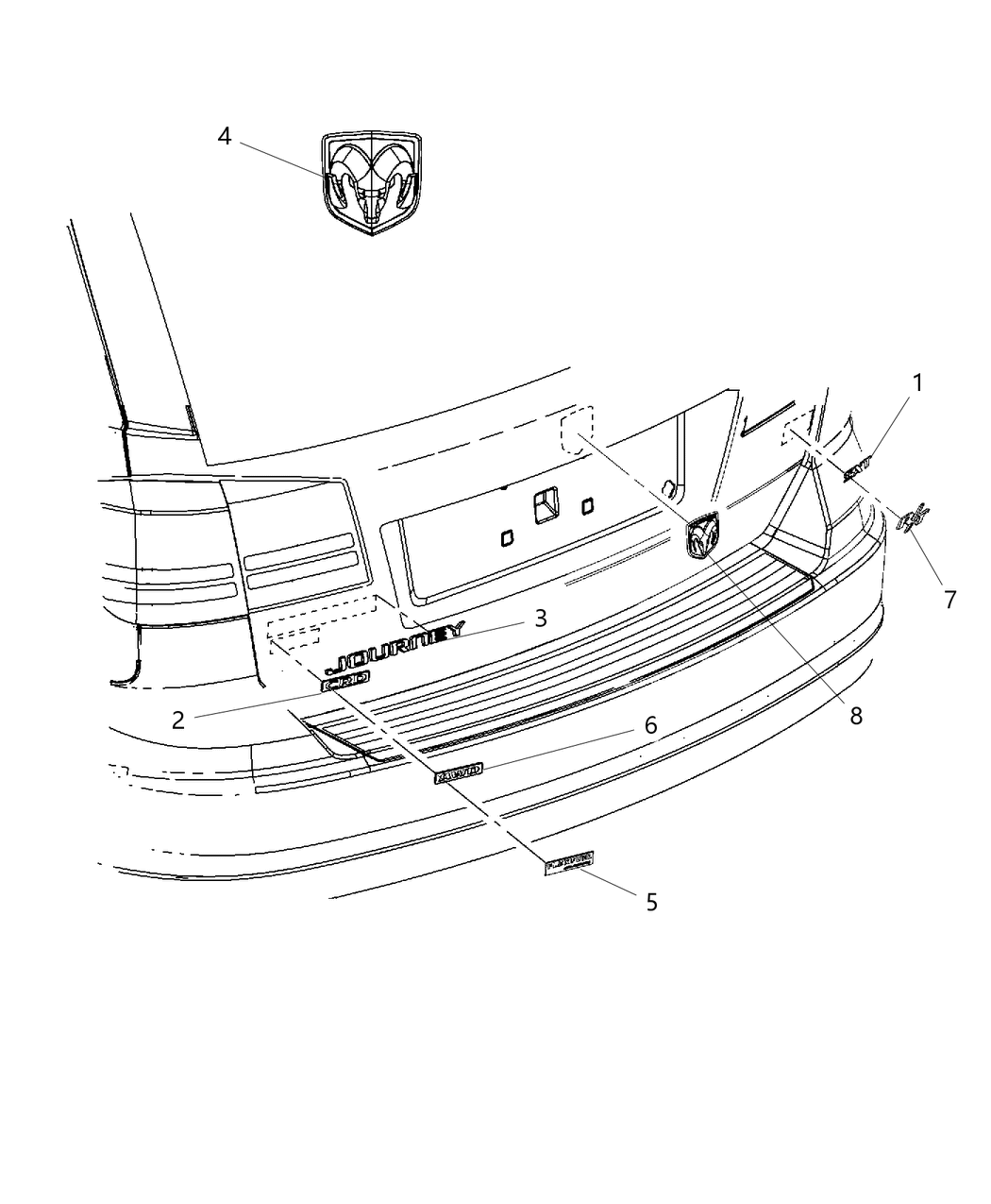 Nameplate Medallion Ram Head