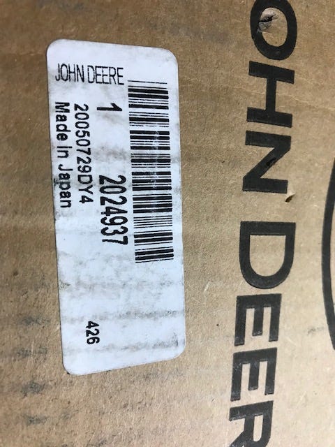 New OEM Genuine John Deere Gear Internal, Part # 2024937