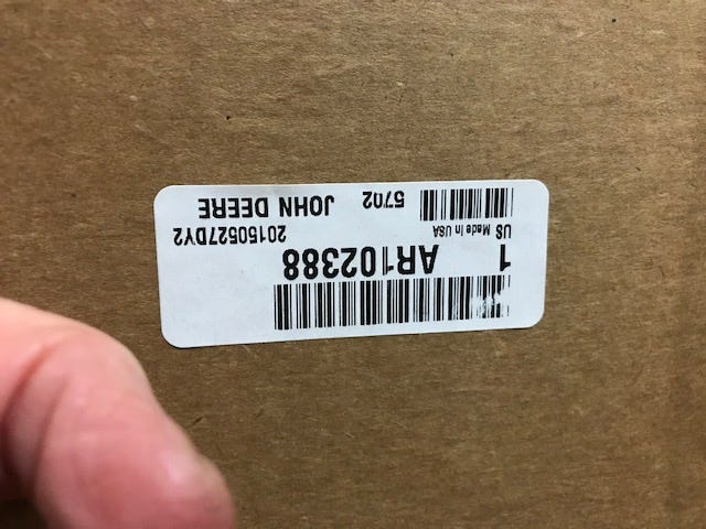 New OEM Genuine John Deere Yoke, Part # AR102388