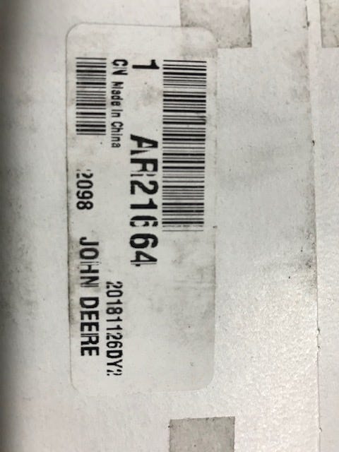 New OEM Genuine John Deere Tachometer, Part # AR21664