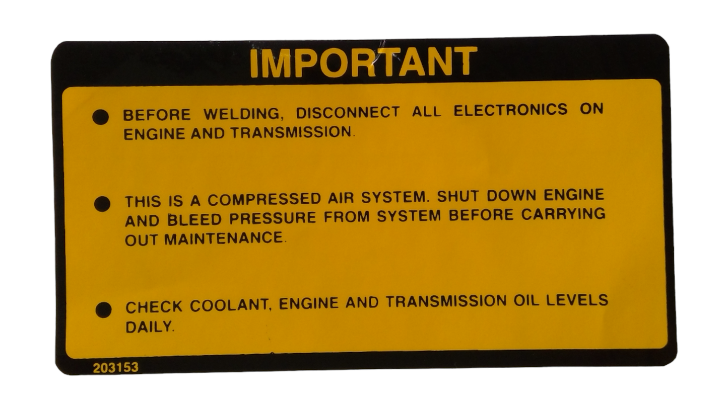 New OEM Genuine John Deere Safety Sign, Part # AT254505