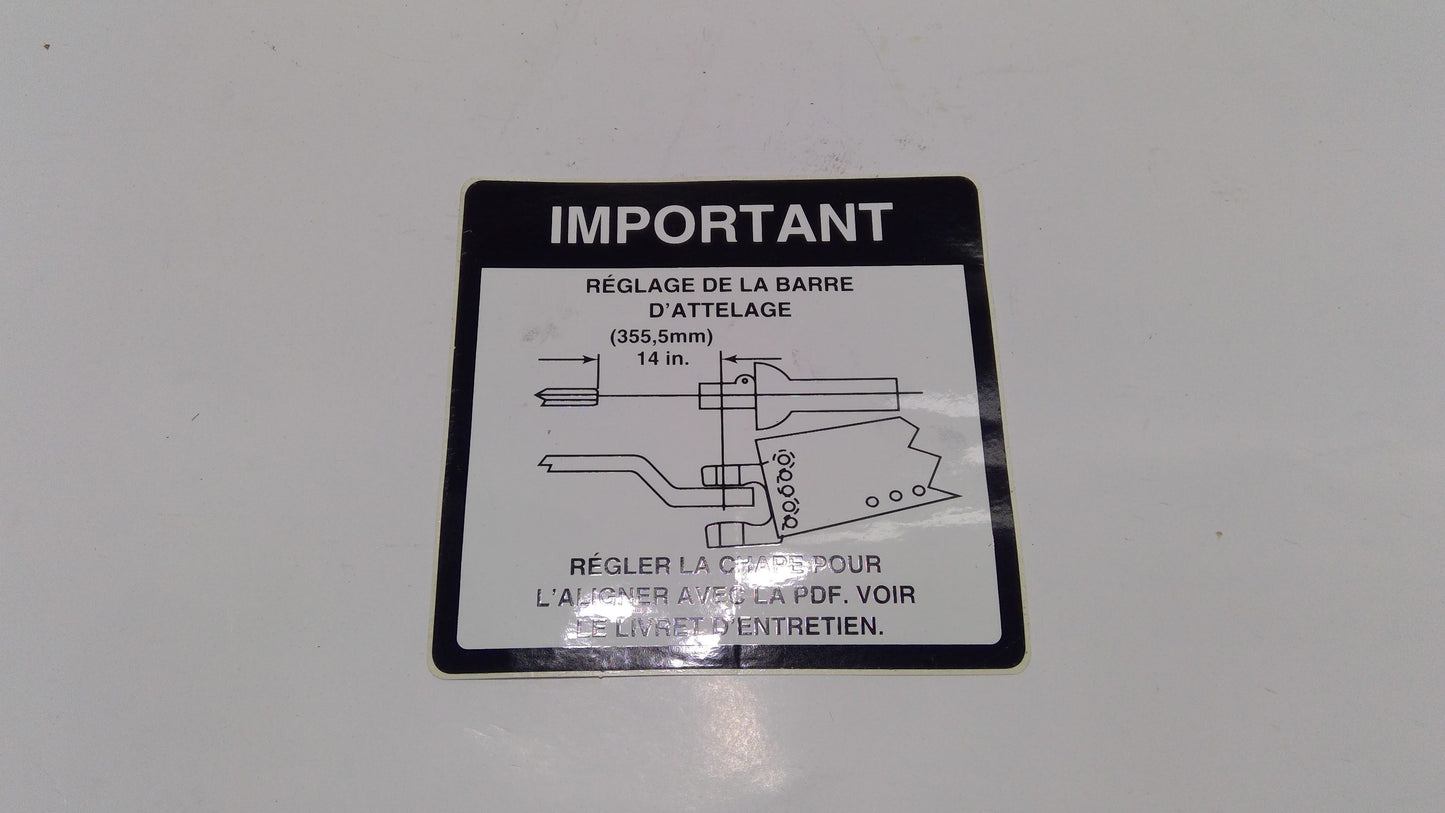 New OEM Genuine John Deere Label, Part # E86813