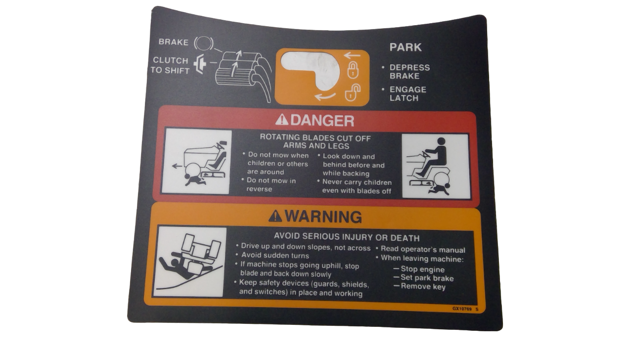 New OEM Genuine John Deere Label, Part # GX10769