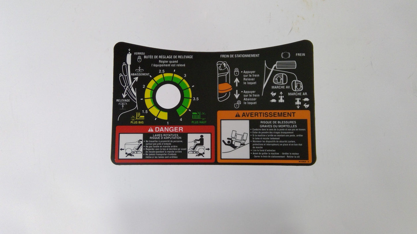 New OEM Genuine John Deere Label, Part # M142620