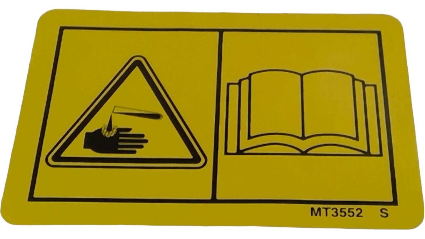 New OEM Genuine John Deere Label, Part # MT3552