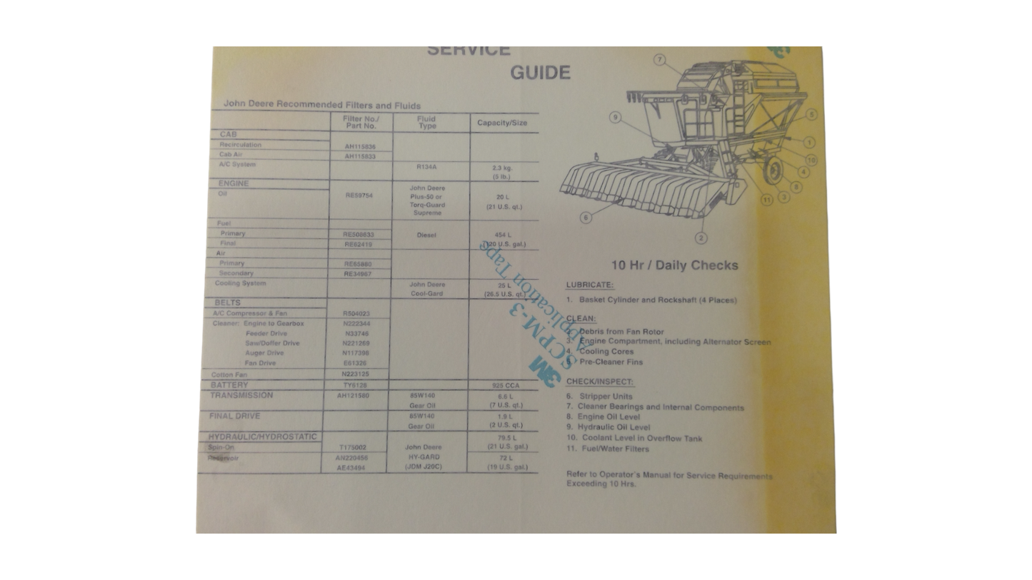 New OEM Genuine John Deere Instruction Plate, Part # N222785