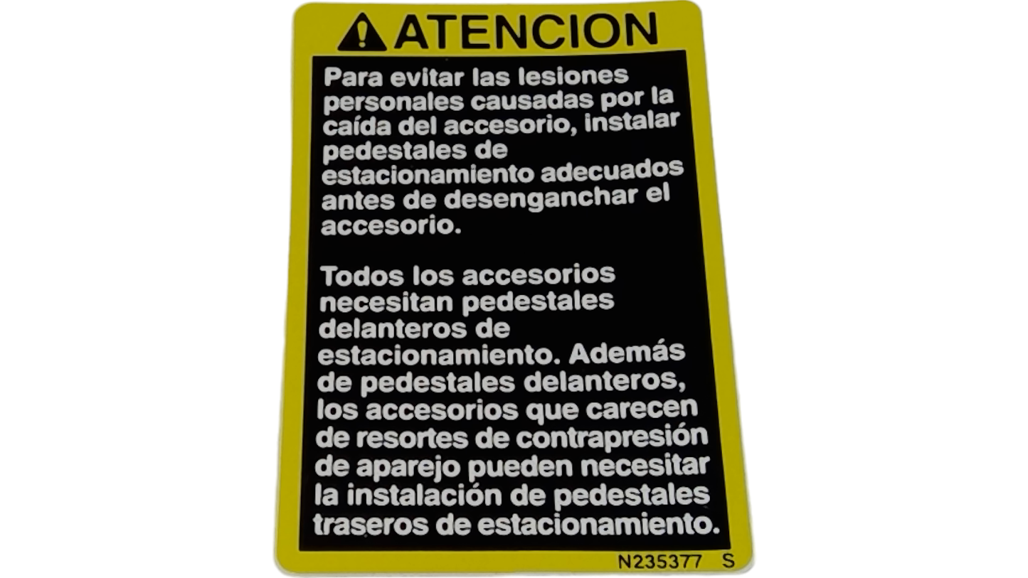 New OEM Genuine John Deere Label Safety Warning (Span, Part # N235377