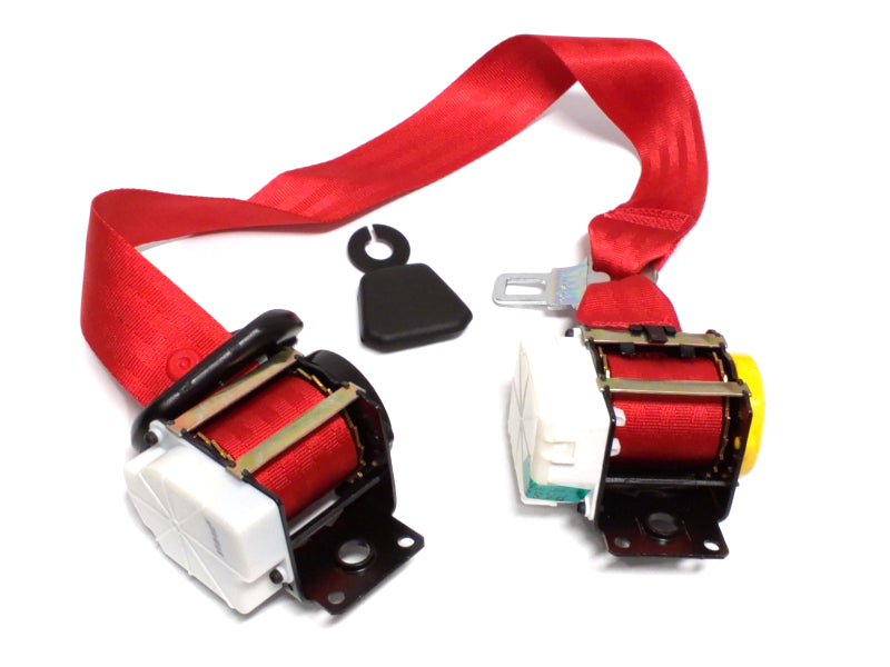 New OEM 1998 - 2004 Corvette Convertible Passenger Seat Belt Torch Red, Part # 10434573