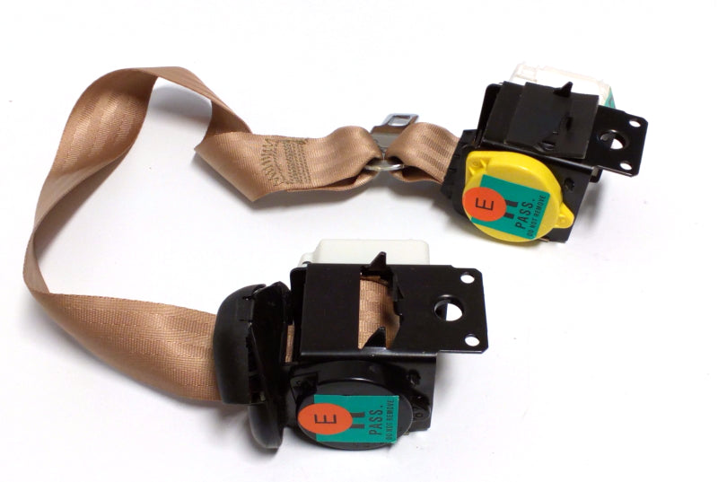 New OEM 1998 - 2000 Corvette Convertible Passenger Seat Belt Light Oak, Part # 10434576