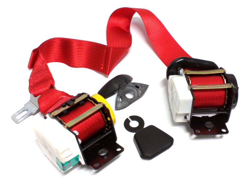 New OEM 1998-2004 Corvette Convertible Passenger Seat Belt Torch Red, Part # 10441509