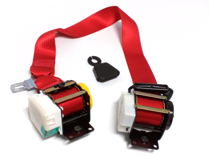 New OEM 2000-2002 Corvette Passenger European Style Seat Belt Torch Red, Part # 10443013