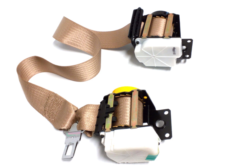 New OEM 2000-2002 Corvette Passenger European Style Seat Belt Light Oak, Part # 10443016