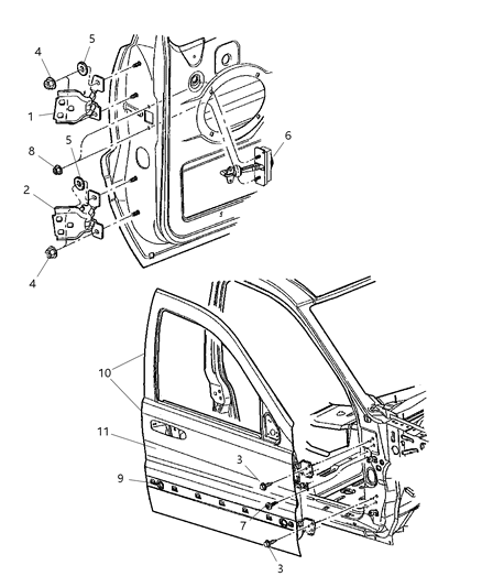 New 2002-2004 Fits Chrysler Grand Cherokee Door-Front Door Outer Repair - Part # 55135923AC