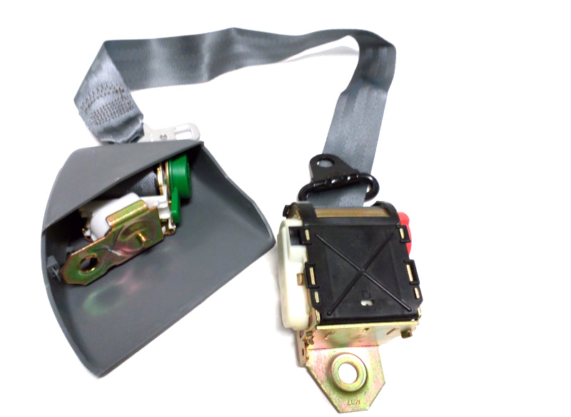 New OEM 1989 Camaro Convertible Front Passenger Gray Seat Belt, Part # 12331845