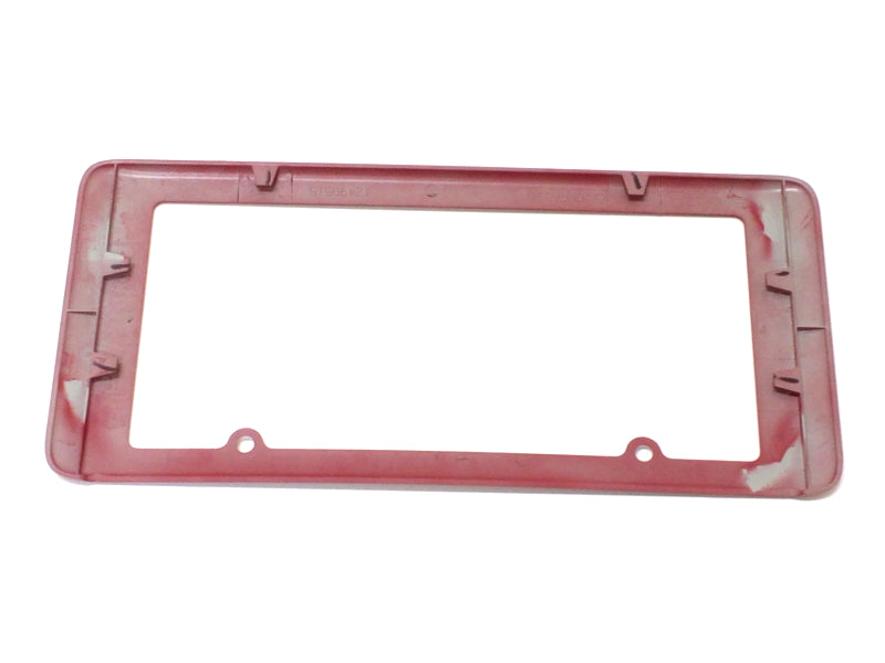 New OEM 2005-2013 Corvette Rear License Plate Frame Bracket Red, Part # 12499516