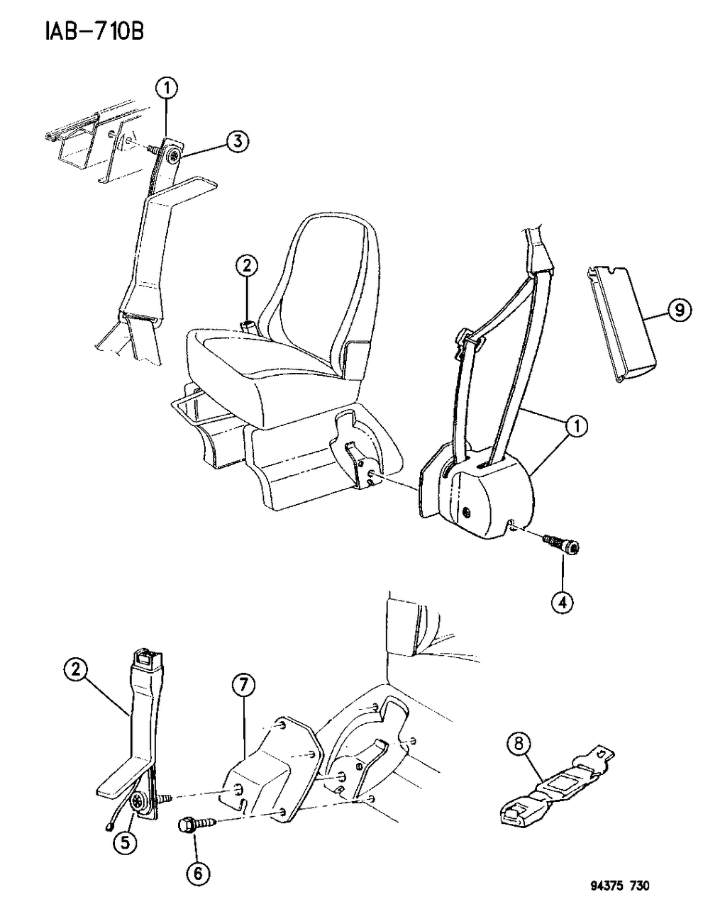Belt, Shoulder Tip Half Drivers Side
