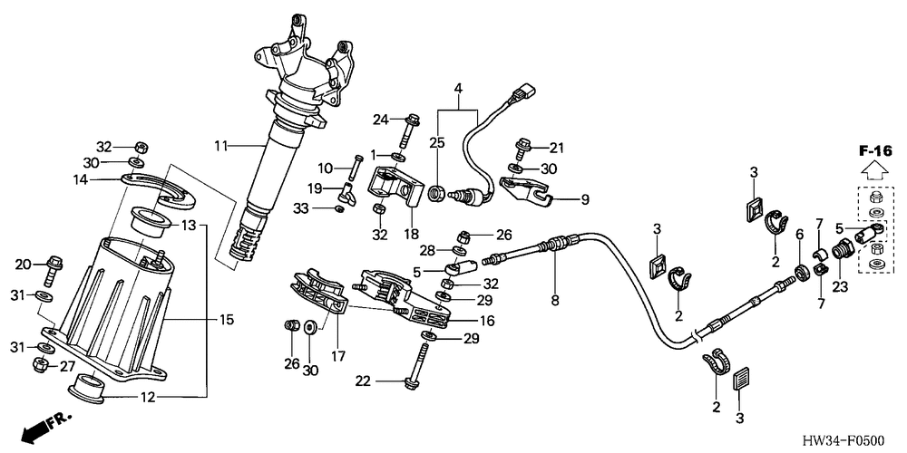 Hldr, Steering Shaft