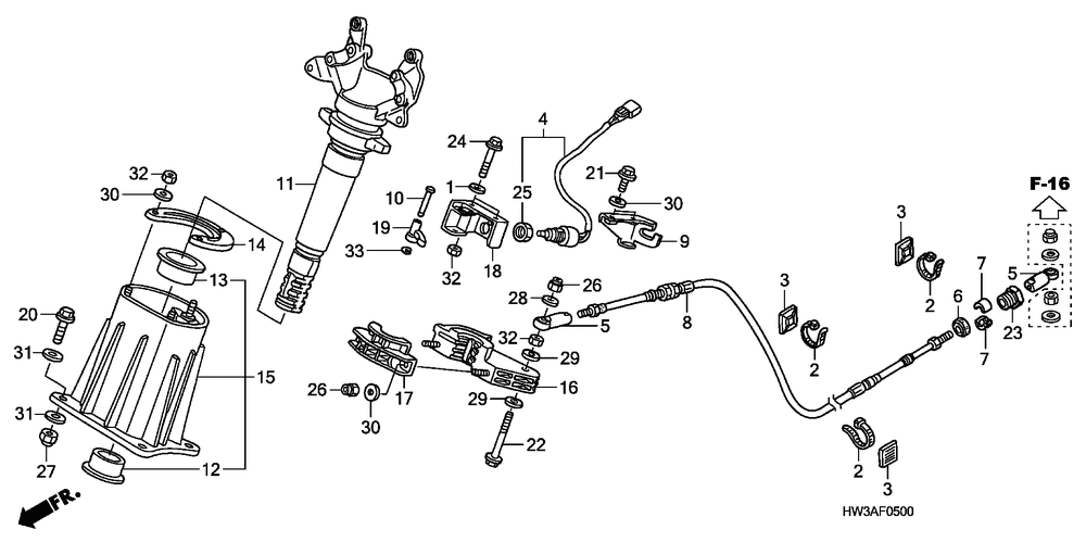 Hldr, Steering Shaft