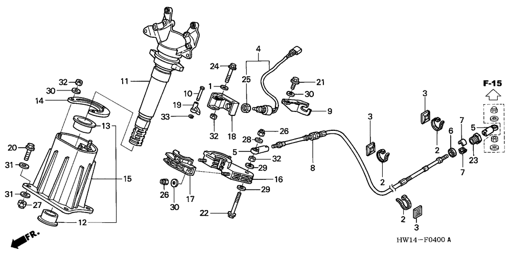 Hldr, Steering Shaft
