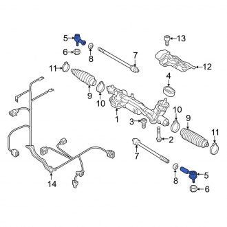 New OEM Genuine Audi, Inner Steering Tie Rod End - Part # 8S0423810B