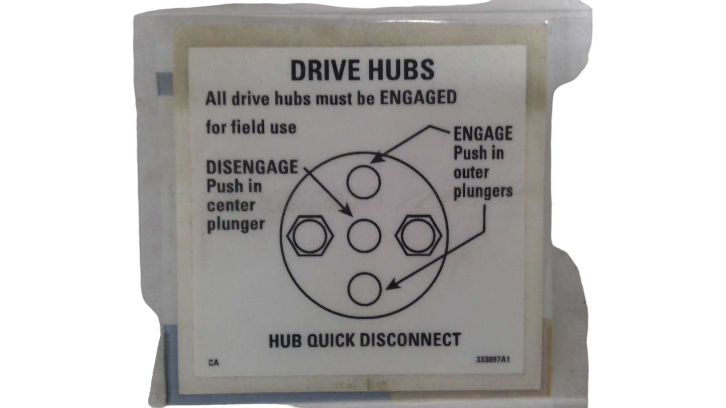 New OEM Genuine CNHi, Decal - Part # 333097A1