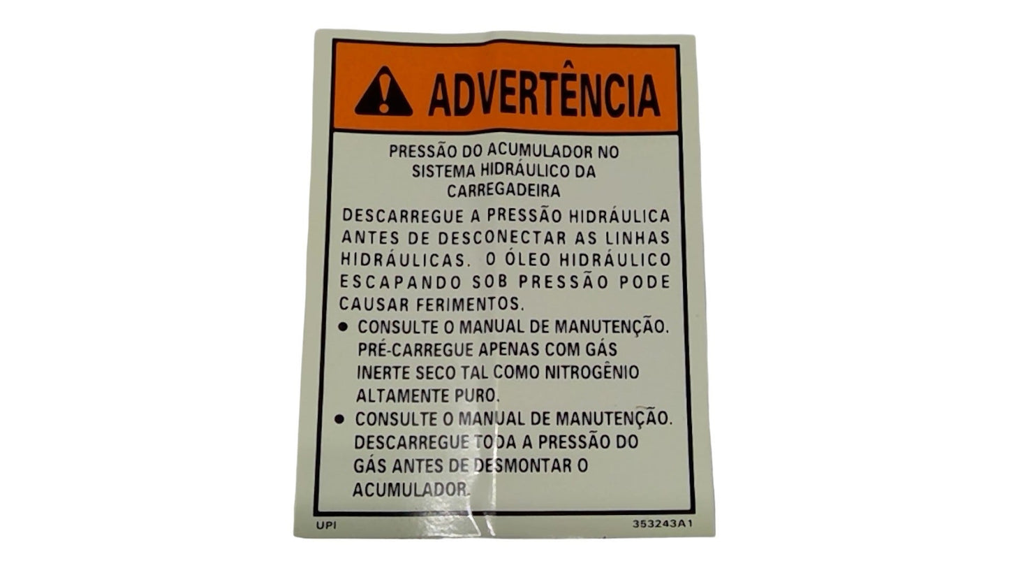 New OEM Genuine CNHi, Decal - Part # 353243A1