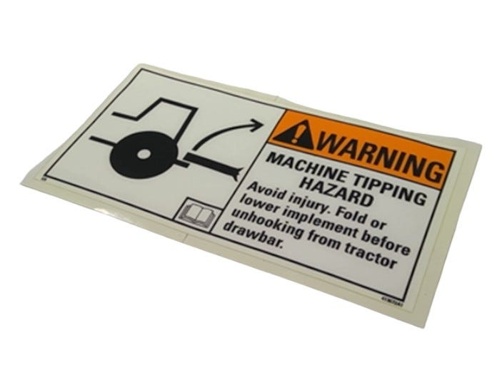 New OEM Genuine CNHi, Decal Warning - Part # 413672A1