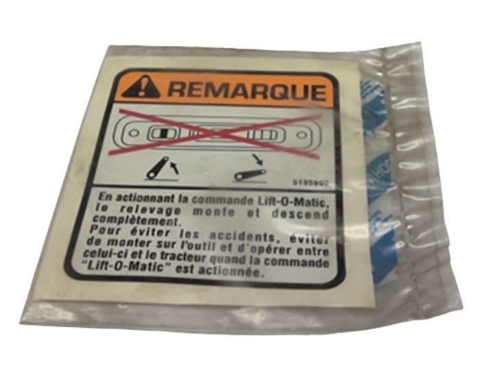 New OEM Genuine CNHi, Plate Data - Part # 5195990