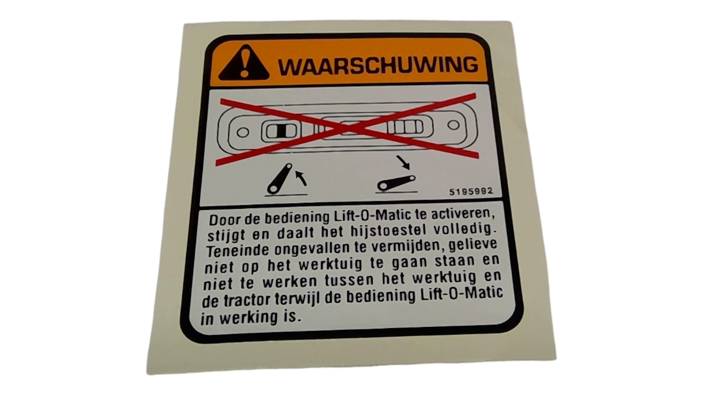 New OEM Genuine CNHi, Plaque Data - Part # 5195992