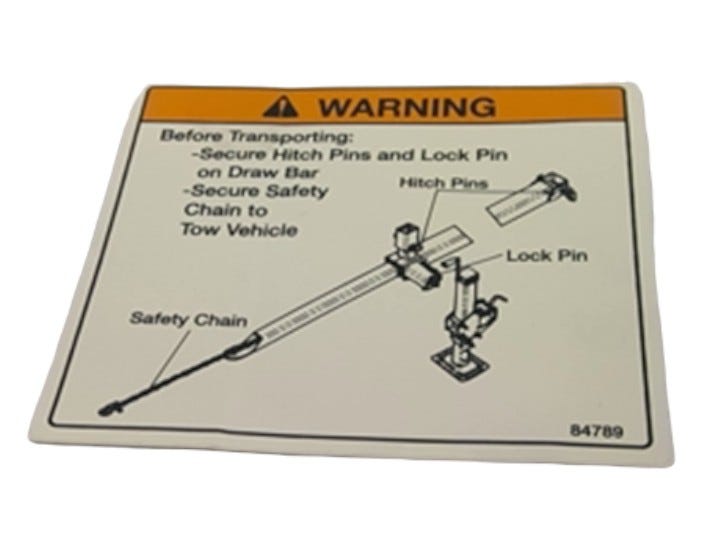 New OEM Genuine CNHi, Decal Warning - Part # 84555672