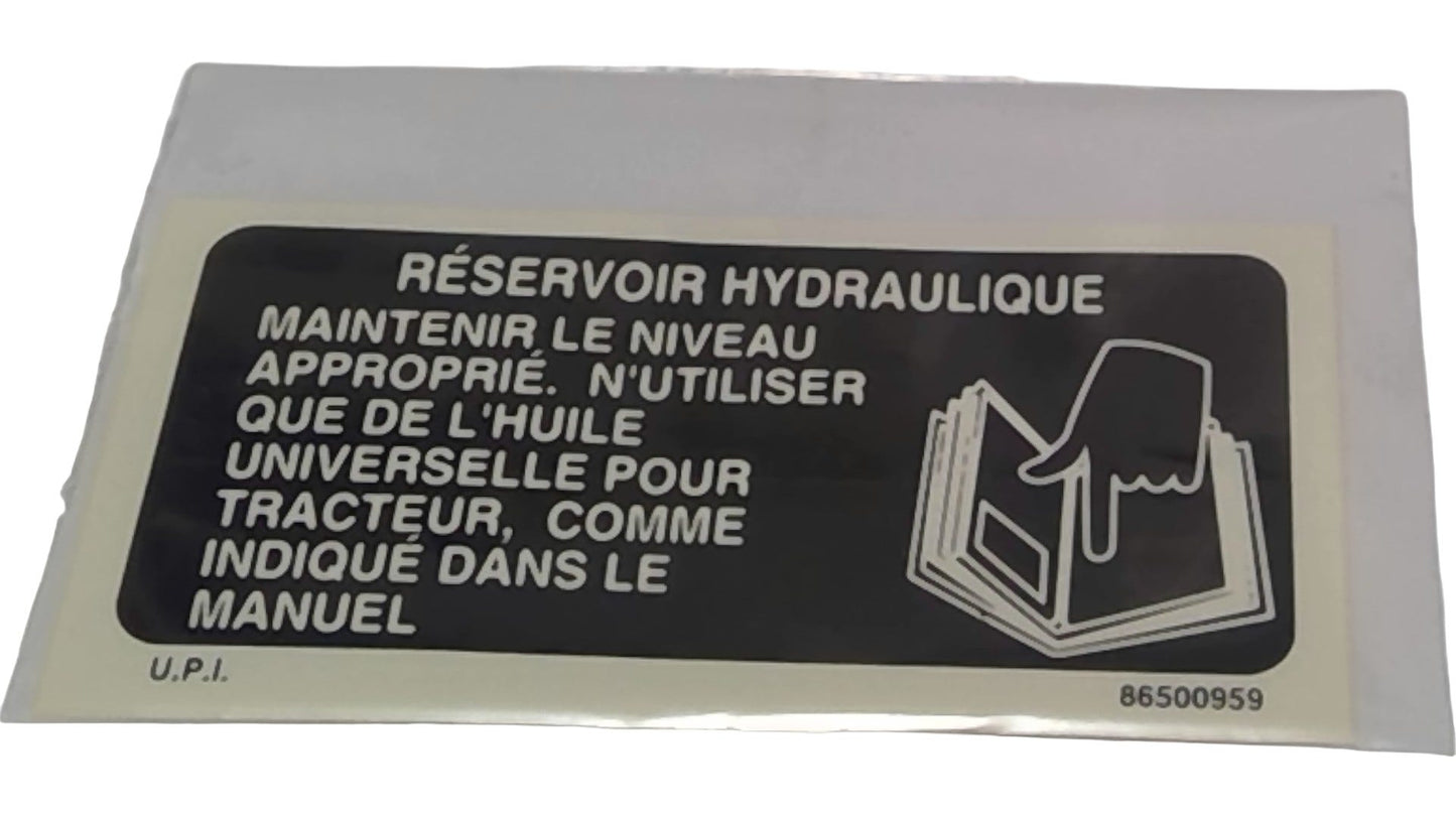 New OEM Genuine CNHi, Decal - Part # 86500959