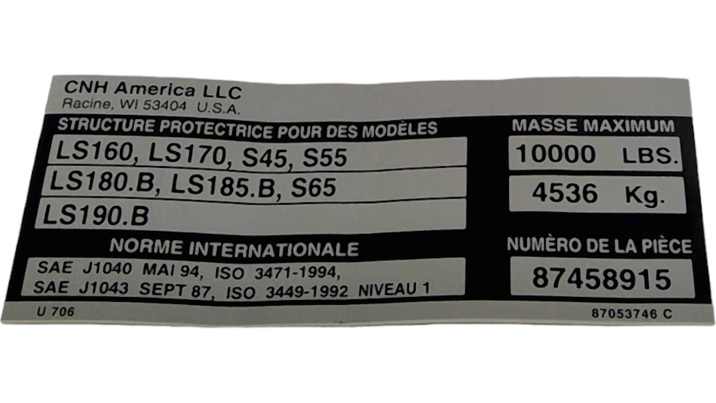 New OEM Genuine CNHi, Decal - Part # 87053746