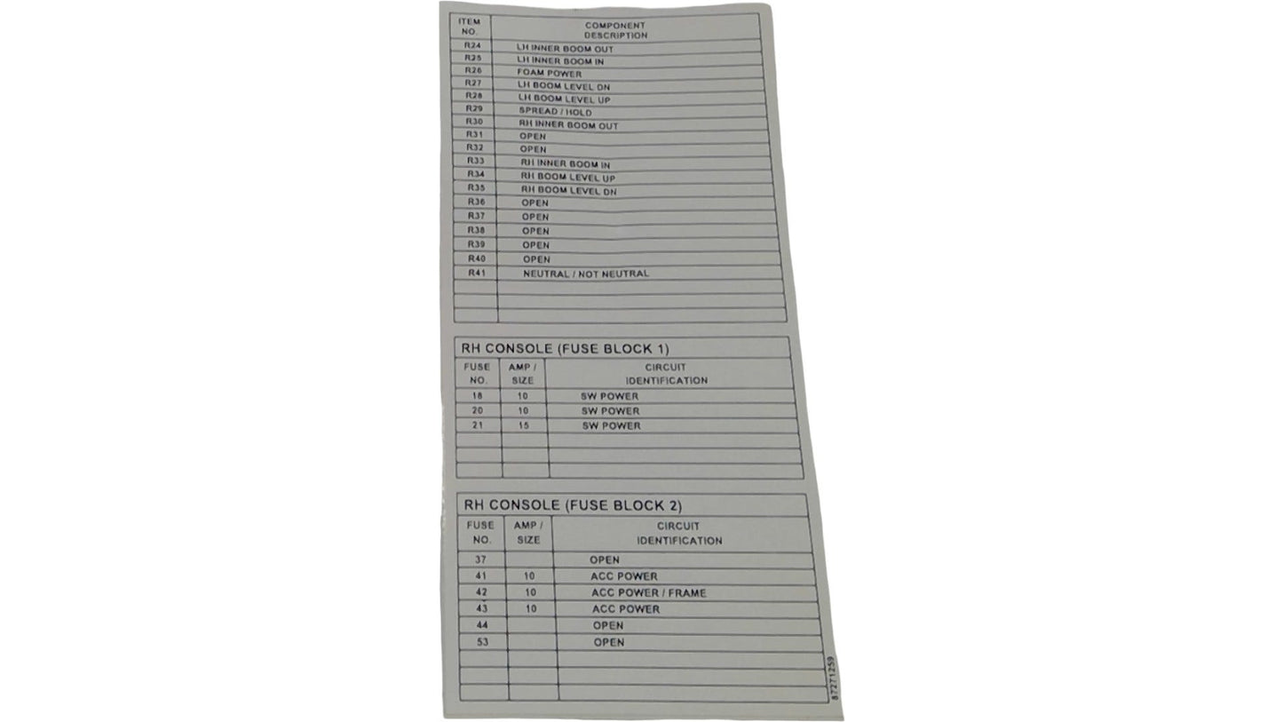 New OEM Genuine CNHi, Decal - Part # 87271259