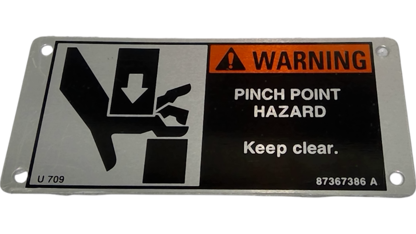 New OEM Genuine CNHi, Plate Identity - Part # 87367386