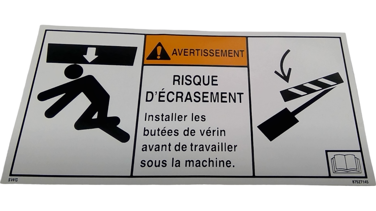 New OEM Genuine CNHi, Decal Warning - Part # 87527145