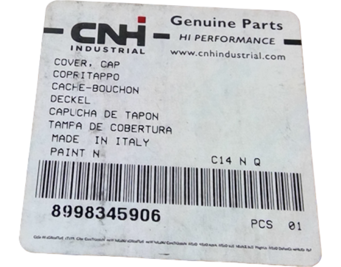 New OEM Genuine CNHi, Cover Cap - Part # 8998345906