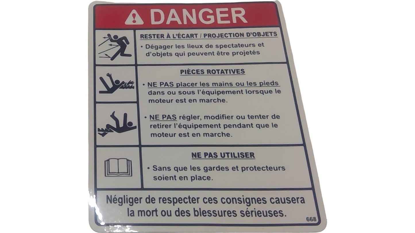New OEM Genuine CNHi, Decal Danger - Part # BER2500810