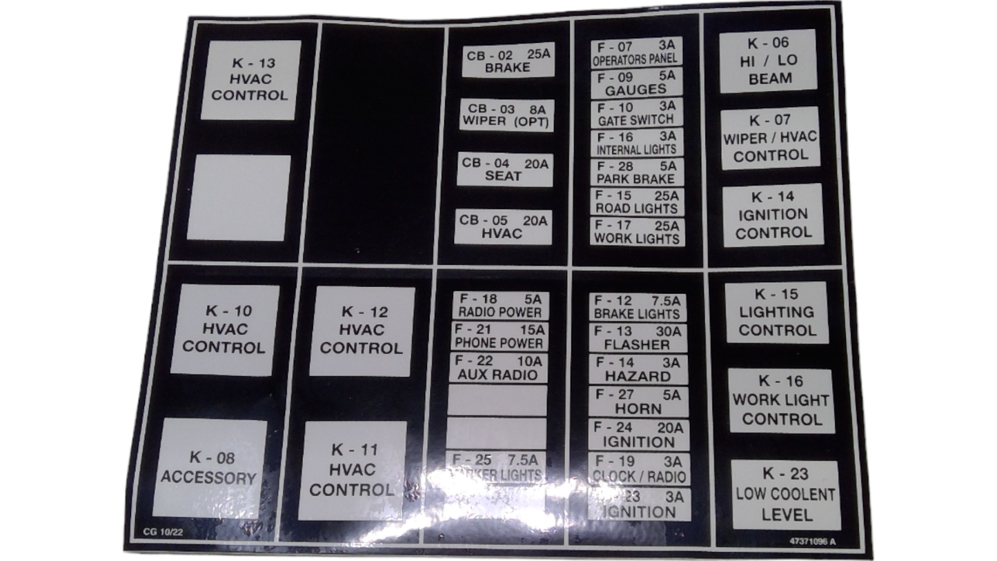 New OEM Genuine CNHi, Decal - Part # 47371096