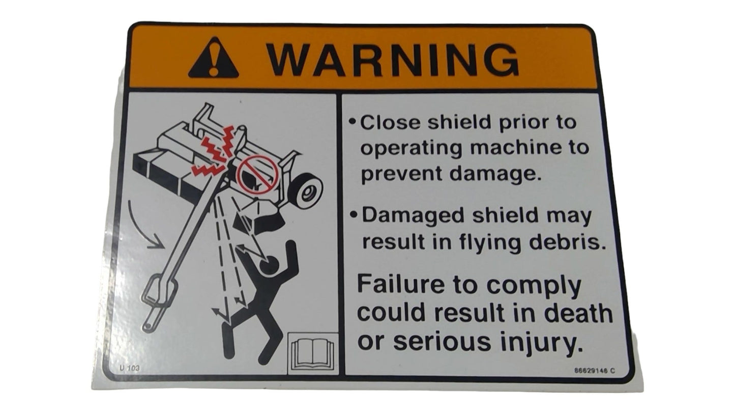 New OEM Genuine CNHi, Decal Warning - Part # 86629146