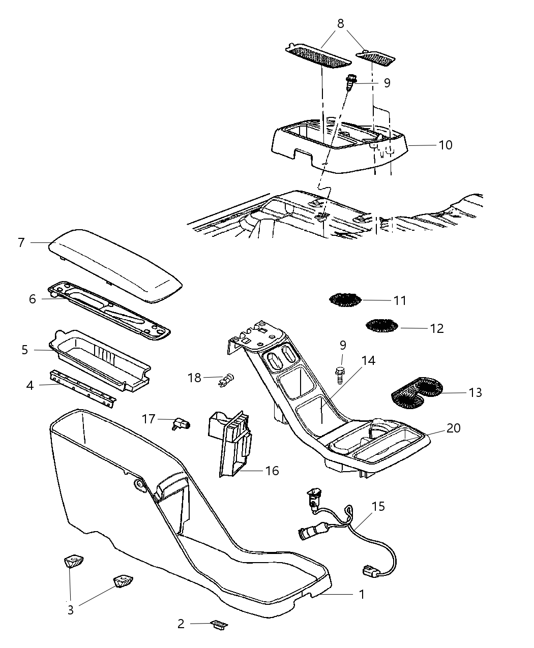 Plate Floor Console