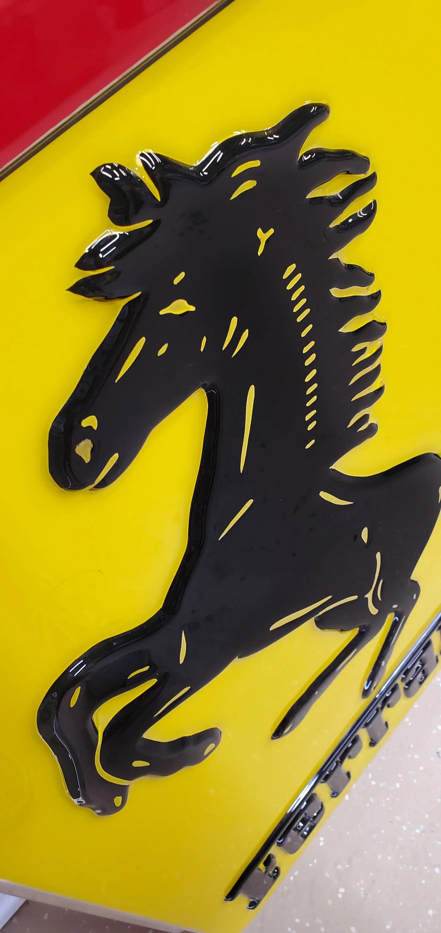 New OEM Ferrari Illuminated Ferrari Dealer Sign, Vacuum Pressed Original Early 2000's era