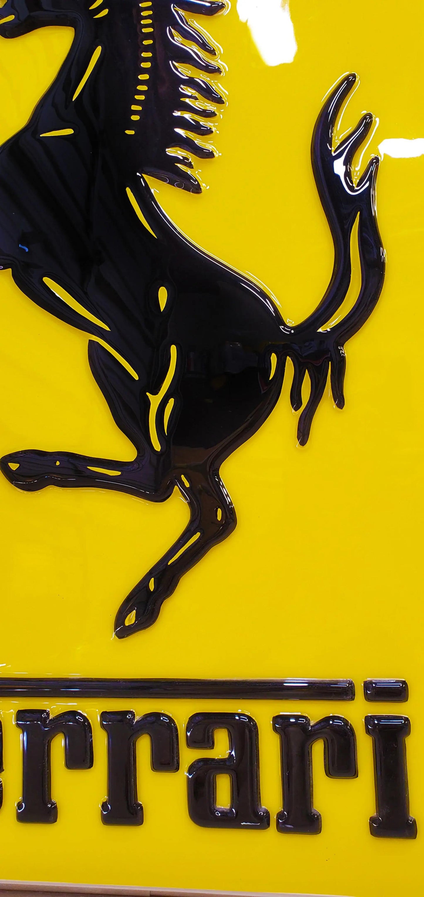 New OEM Ferrari Illuminated Ferrari Dealer Sign, Vacuum Pressed Original Early 2000's era