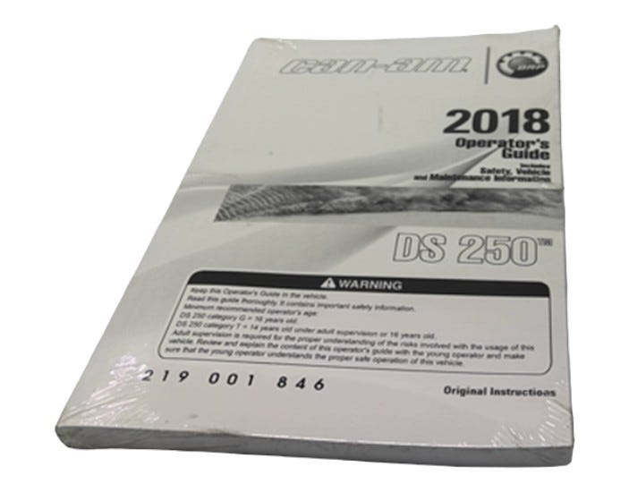 New OEM Genuine Bombardier Recreational Products, Ds250 English Operator Gui - Part # 219001846