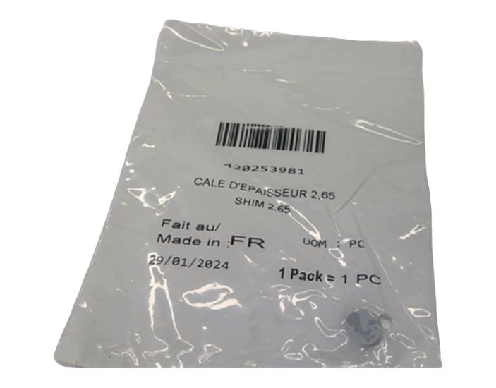 New OEM Genuine Bombardier Recreational Products, Shim 2.65 - Part # 420253981